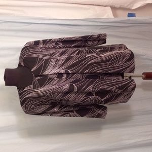 Atelier Danielle 1X Tank Top Jacket Set Black Gray Silver Metallic Shimmer